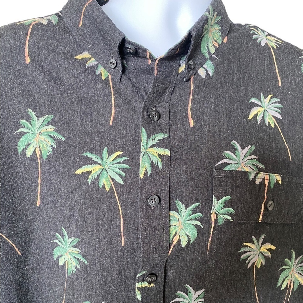 Rip Curl Palm Trees Short Sleeve Collared Shirt M… - image 2